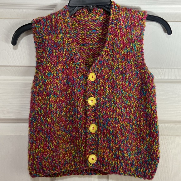Rainbow Sweater Handmade Vest - Picture 2 of 8